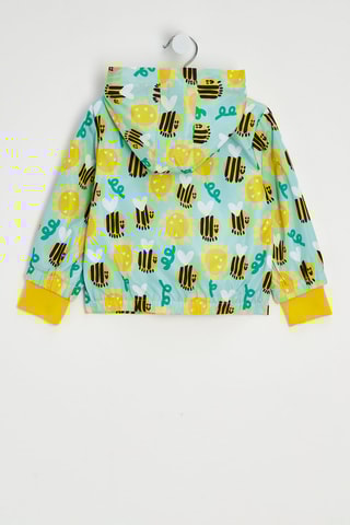 Corta-vento com capuz - Azul-claro