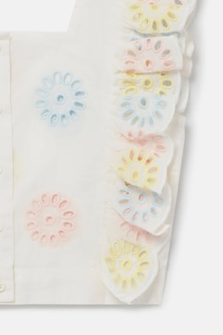 Top met Engelse Borduursels - Wit