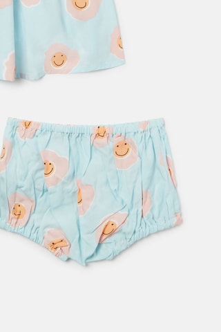 Vestido e bloomer - Azul-claro