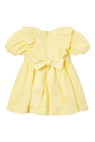 Vestido com folhos - Amarelo