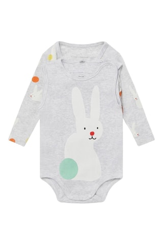 2 Rompertjes - Gemêleerd Lichtgrijs