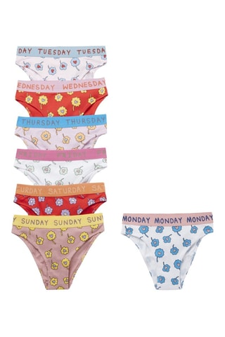 7 Onderbroeken - Wit, rood en taupe