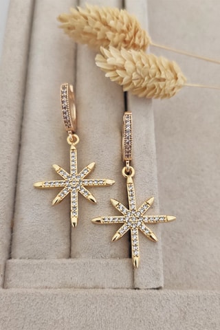 Oorbellen - Verguld Messing - Zirkonia’s 