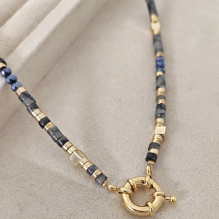 Ketting - Messing Doublé Goud & Kristallen