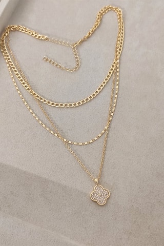 Ketting - Verguld Messing - Zirkonia’s