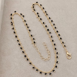 Ketting - Messing Doublé Goud & Kristal