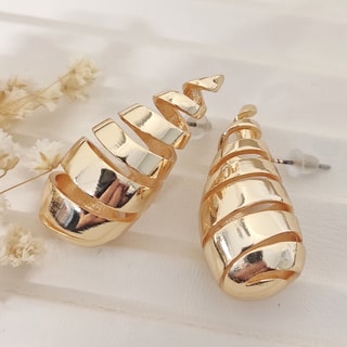 Hangende Oorbellen - Messing Doublé Goud