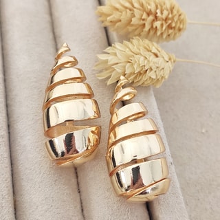 Hangende Oorbellen - Messing Doublé Goud