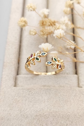 Ring - Verguld Geelgoud - Zirkonia’s