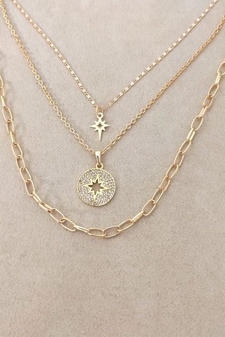 Ketting - Verguld Messing - Zirkonia’s