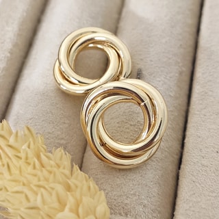 Oorbellen - Messing Doublé Goud