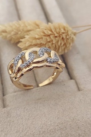 Ring - Verguld Metaal en Zirkonia’s