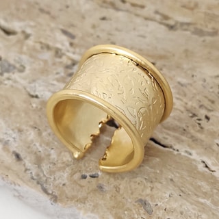 Verstelbare Ring - Messing Doublé Goud