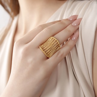 Verstelbare Ring - Messing Doublé Goud