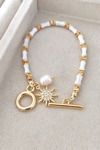 Armband - Parelmoer en Zirkonia’s