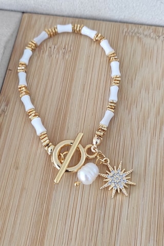 Armband - Parelmoer en Zirkonia’s