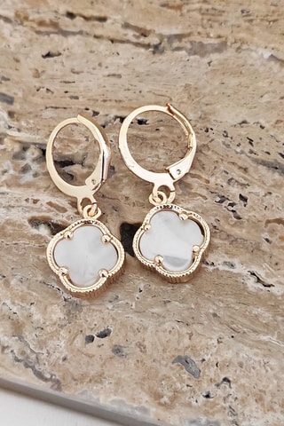 Oorbellen - Verguld Messing - Parelmoer