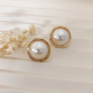 Oorbellen - Messing Doublé Goud & Zirkonia