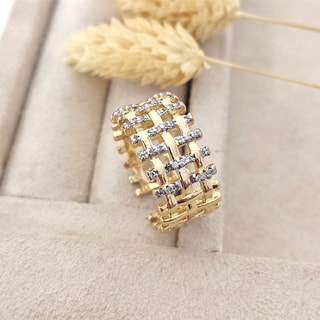 Ring Verguld met Fijn Goud - Zirkonia’s