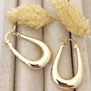 Oorbellen - Messing Doublé Goud