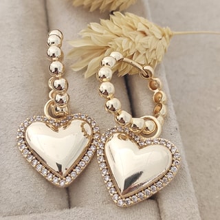 Oorbellen - Messing Doublé & Zirkonia's