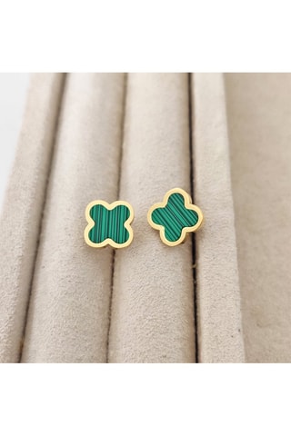 Oorbellen - Verguld Messing -  Parelmoer