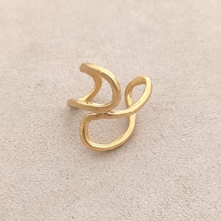 Verstelbare Ring - Messing Goud