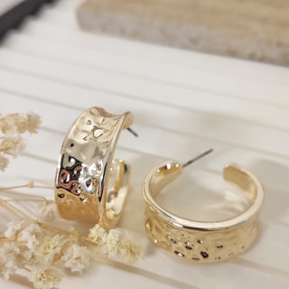 Oorbellen - Messing Doublé Goud