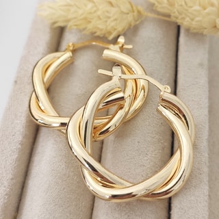 Oorbellen - Messing Doublé Goud