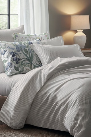 Taie de traversin en coton percale  Aix Marseille - Taupe