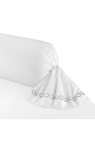 Taie de traversin en satin de coton 79 fils/cm² Douceur royale - Blanc