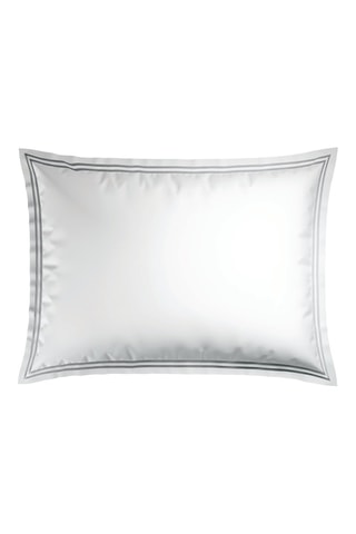 2 taies d’oreiller en satin de coton 79 fils/cm² Cannes - Blanc