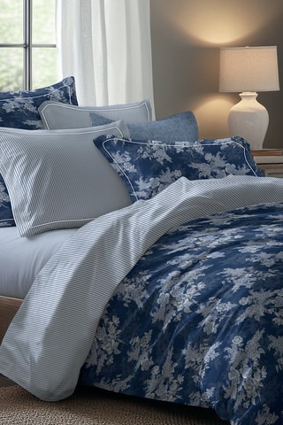 2 taies d’oreiller en satin de coton 79 fils/cm² - Bleu