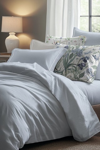 2 taies d'oreiller en coton de percale Aix Marseille - Ciel