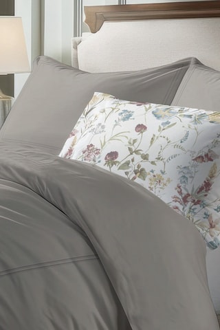 2 fundas de almohada de satén de algodón Cannes - Topo