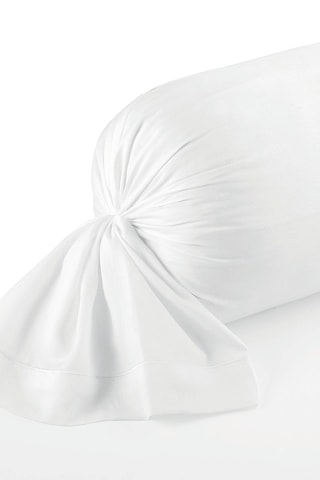 Funda de almohada de satén de algodón 80 hilos/cm² Uni 1 Baratta - Blanco