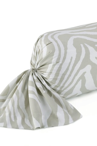 Federa cuscino alla francese in raso di cotone 80 fili/cm² Evasion zébrée - Taupe