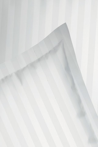 2 taies d’oreiller en satin de coton 80 fils/cm² Dobby - Blanc - 63 x 63 cm