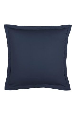 2 fundas de almohada de satén de algodón 80 hilos/cm² Uni 1 Baratta - Azul noche - 63 x 63 cm