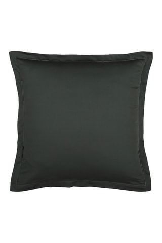 2 fundas de almohada de satén de algodón 80 hilos/cm² Uni 1 Baratta - Antracita - 63 x 63 cm