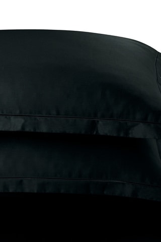 2 fundas de almohada de satén de algodón 80 hilos/cm² Uni 1 Baratta - Antracita - 50 x 70 cm