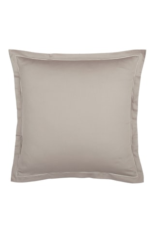 2 fundas de almohada de satén de algodón 80 hilos/cm² Uni 1 Baratta - Topo - 63 x 63 cm