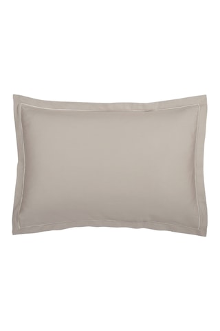 2 fundas de almohada de satén de algodón 80 hilos/cm² Uni 1 Baratta - Topo - 50 x 70 cm