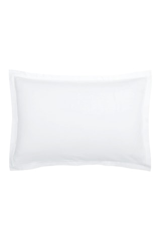 2 fundas de almohada de satén de algodón 80 hilos/cm² Uni 1 Baratta - Blanco - 50 x 70 cm