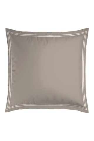 2 fundas de almohada de satén de algodón 80 hilos/cm² Annecy - Topo - 63 x 63 cm