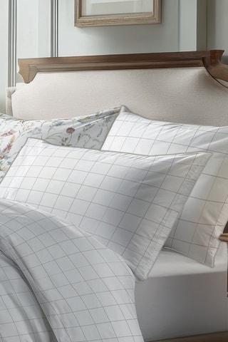 Parure de couette en satin de coton Caroline - Blanc