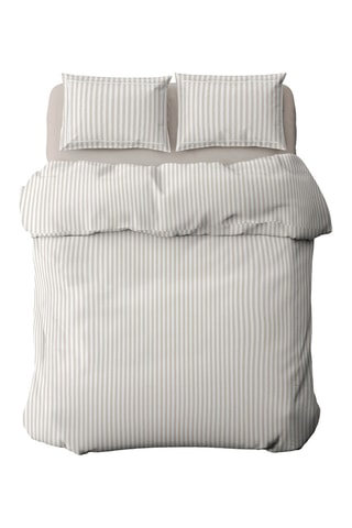 Parure de couette en percale de coton 80 fils/cm² Sorbonne - Taupe