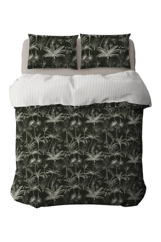 Parure copripiumino in raso di cotone 80 fili/cm² Fauve - Nero e bianco