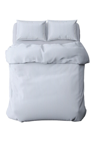 Parure de couette en percale de coton 80 fils/cm² Sorbonne - Ciel