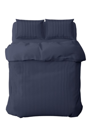 Juego de nórdico de satén de algodón 80 hilos/cm² - Azul oscuro